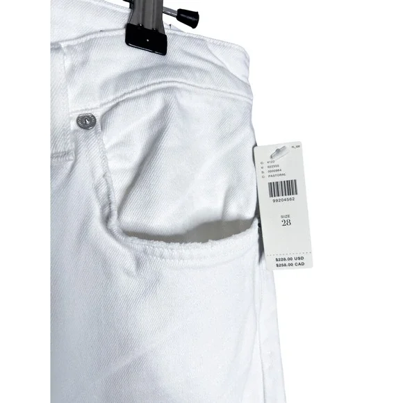 NWT Citizens of Humanity Zurie Ankle High‎ Rise Straight Jeans White Size 28